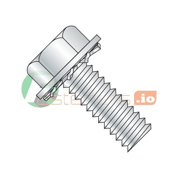 Newport Fasteners #10-24 x 3/8 in External Hex Machine Screw, Zinc Plated Steel, 5000 PK 595755 - main